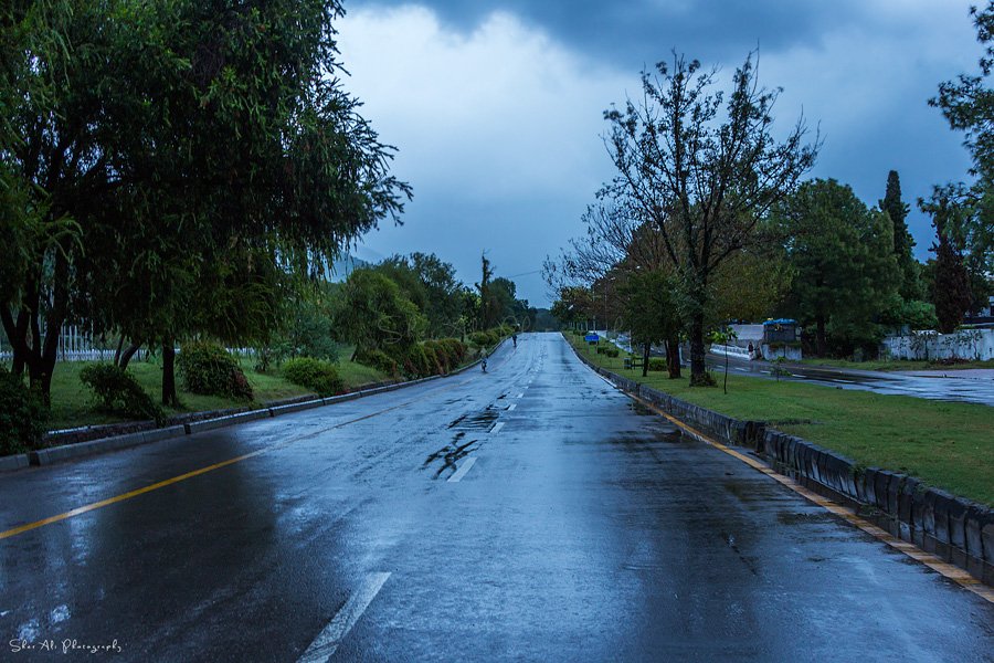 margallah road view after rain