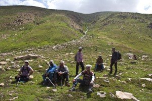 trekkers on the way Sat Sar Mala Lakes Series