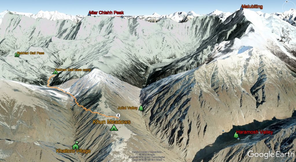Trek from Khun Meadows to Pamiri (Rakhan Gali basecamp)